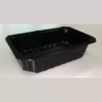 PP tray 230x145x60mm noir E- legere- cr- fr+ f.buv noir (carton de 640 pièces)