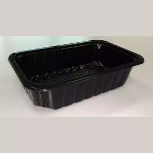 PP tray 230x145x60mm noir E- legere- cr- fr+ f.buv noir (carton de 640 pièces)