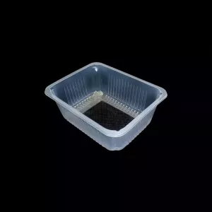 PP tray 227x178x80mm transp E - rw - vb + buvard noir (lot de 384 pièces)