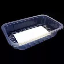 PP tray 230x145x40mm transp E- legere- cr- r+ f.buv noir (carton de 672 pièces)