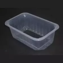 PP tray 230x145x80mm transp E - cr - fr + f.buvard noir (carton de 592 pièces)