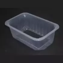 PP tray 230x145x80mm transp E - cr - fr + f.buvard noir (carton de 592 pièces)