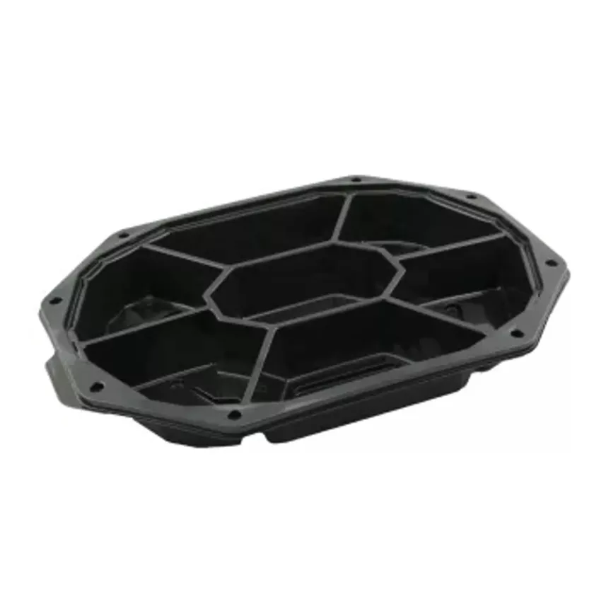 PET plateau 7COMP noir 335x250xh45mm (carton de 110 pièces)