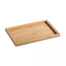 Plateau en bamboe rectangle 274x192x15mm (carton de 10 pièces)