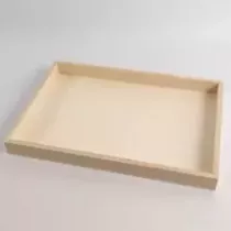 Plateau en bois rectangle 340x230x30mm (carton de 20 pièces)