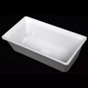 Saladier rectangle plexi blanc 265x140x75mm-1,5L-2614