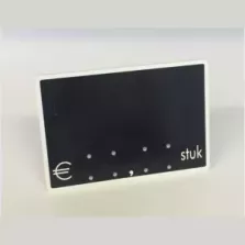 Etiquette S/PIC 9x6cm stuk noir avec bord blanc