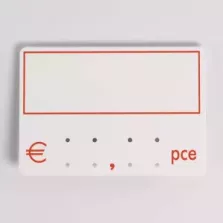 Etiquette S/PIC 9x6cm piece cadre rouge 001