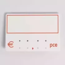 Etiquette S/PIC 9x6cm piece cadre rouge 001