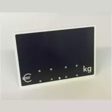 Etiquette S/PIC 9x6cm kg noir avec bord blanc
