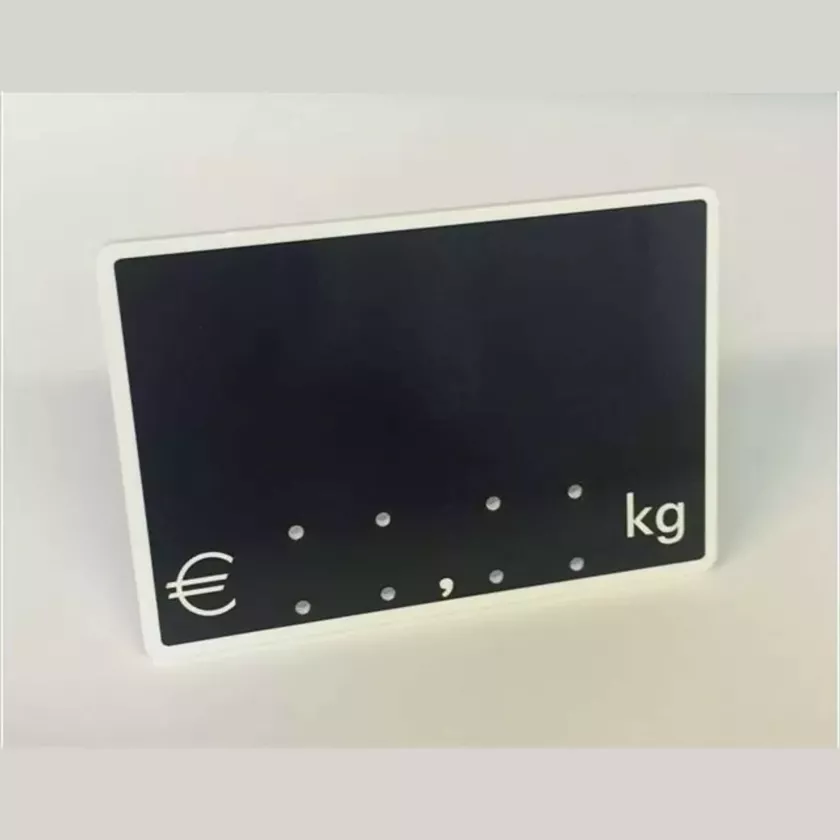 Etiquette S/PIC 9x6cm kg noir avec bord blanc