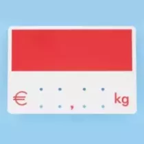 Etiquette S/PIC 9x6cm kg rouge 008
