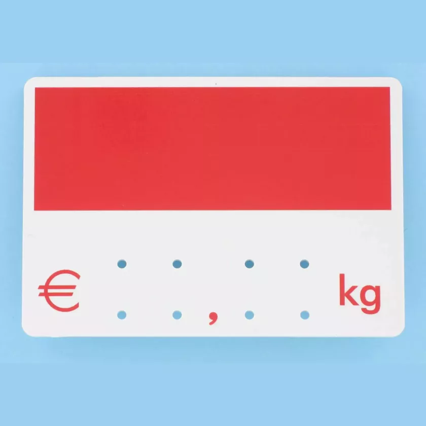 Etiquette S/PIC 9x6cm kg rouge 008