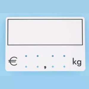 Etiquette S/PIC 9x6cm kg cadre noir 001
