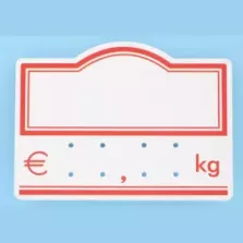 Etiquette S/PIC 9x6cm kg logo rouge 026