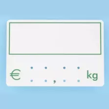 Etiquette S/PIC 9x6cm kg cadre vert 001