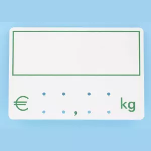 Etiquette S/PIC 9x6cm kg cadre vert 001