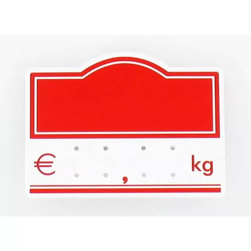 Etiquette S/PIC 9x6cm kg Logo rouge 27