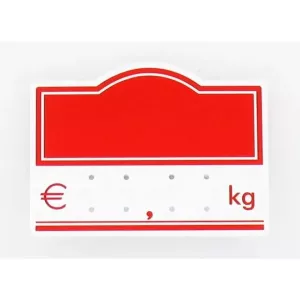 Etiquette S/PIC 9x6cm kg Logo rouge 27