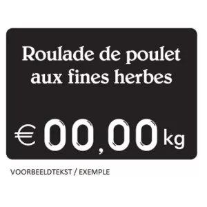 Etiquette S/PIC 9x6cm kg noir