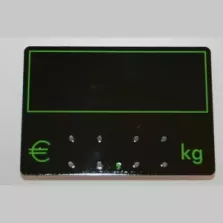 Etiquette S/PIC 9x6cm kg noir cadre vert 001