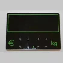 Etiquette S/PIC 9x6cm kg noir cadre vert 001