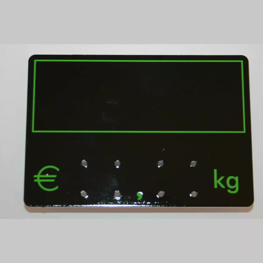 Etiquette S/PIC 9x6cm kg noir cadre vert 001