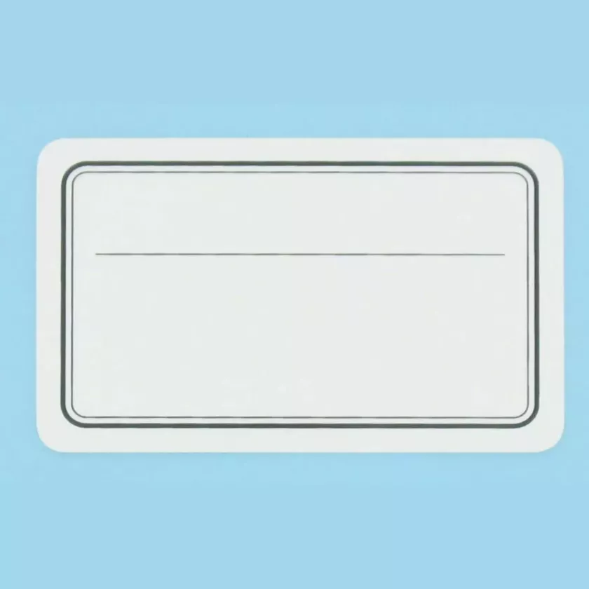 Etiquette S/PIC ligne noir 10x6cm pvc (paquet de 50 pièces)