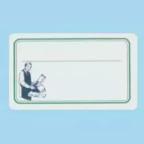 Etiquette S/PIC vert boucher 10x6cm pvc