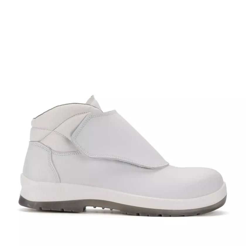 Soulier haut lacet velcro 45 blanc Sixton