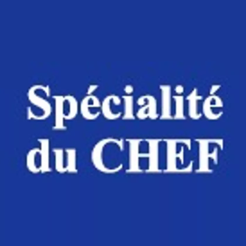 Autocollant "SPECIALITE DU CHEF" 20x35mm rectangle - bleu/blanc (lot de 1 000 pièces)